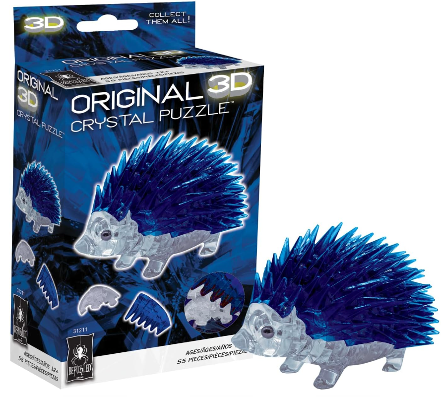 3D Crystal Puzzle: Hedgehog Blue Level 1